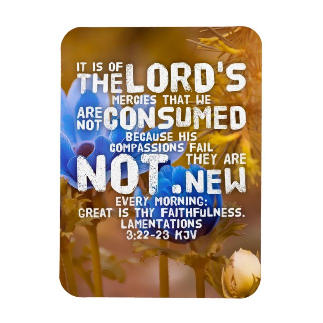 Íman Lamentações 3:22-23 Versículo da Bíblia KJV (Vertical)