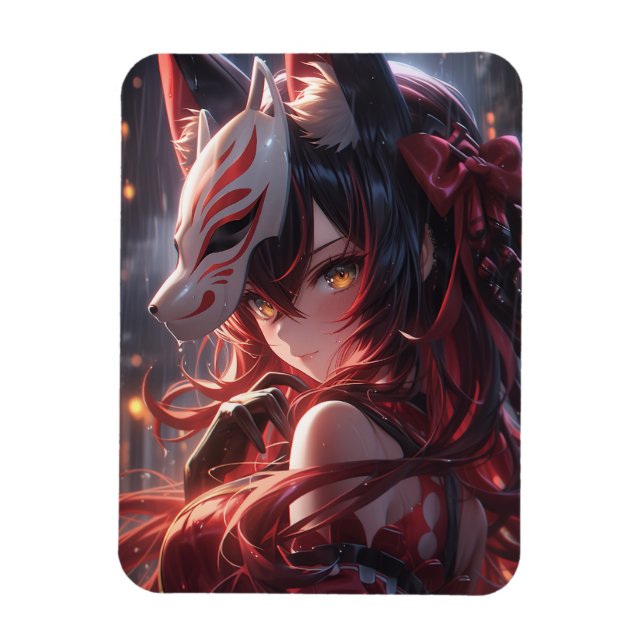 Íman Lâmina de Kitsune | Fox Samurai japonês (Vertical)