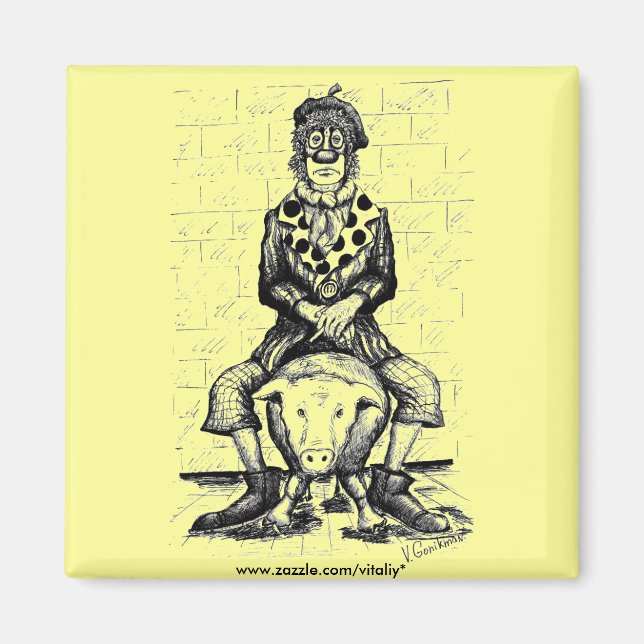 Íman Lâmina de palhaço triste (Frente)