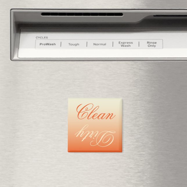 Íman Lâmina de vidro laranja, limpa/suja (In Situ (Dishwasher))
