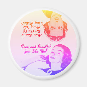 Íman Lâmina Retro Engraçada Lâmina Reversível Limpa Suj