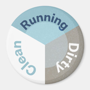 Íman Lâmina Reversible Dishwasher A Correr Azul Sujo Li