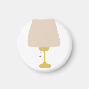 Íman Lâmpada de Mesa Amarela Mostarda Vintage Decoração