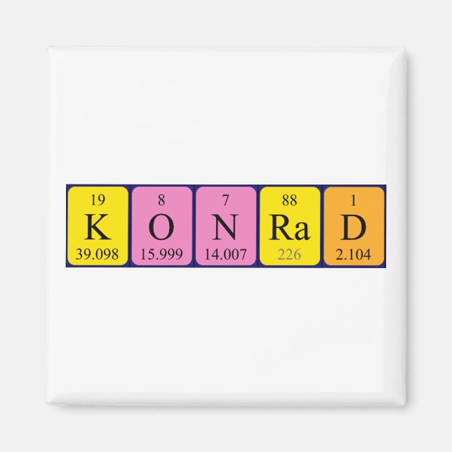 Íman Lâmpada de mesa periódica (Frente)