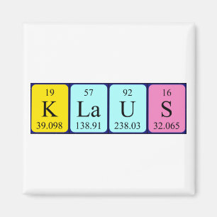 Íman Lâmpada de mesa periódica para Klaus