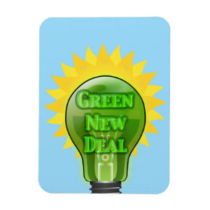 Íman Lâmpada de Novo Acordo Verde