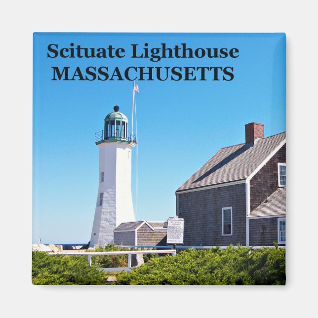 Íman Lâmpada De Scituado, Massachusetts Magnet (Frente)
