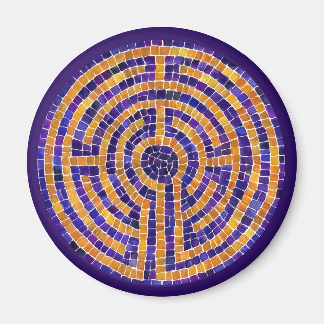 Íman LÂMPADA MOSAIC LABYRINTH - Roxo (Frente)