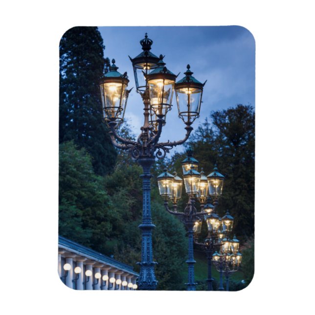 Íman Lâmpadas de rua à noite, Alemanha (Vertical)