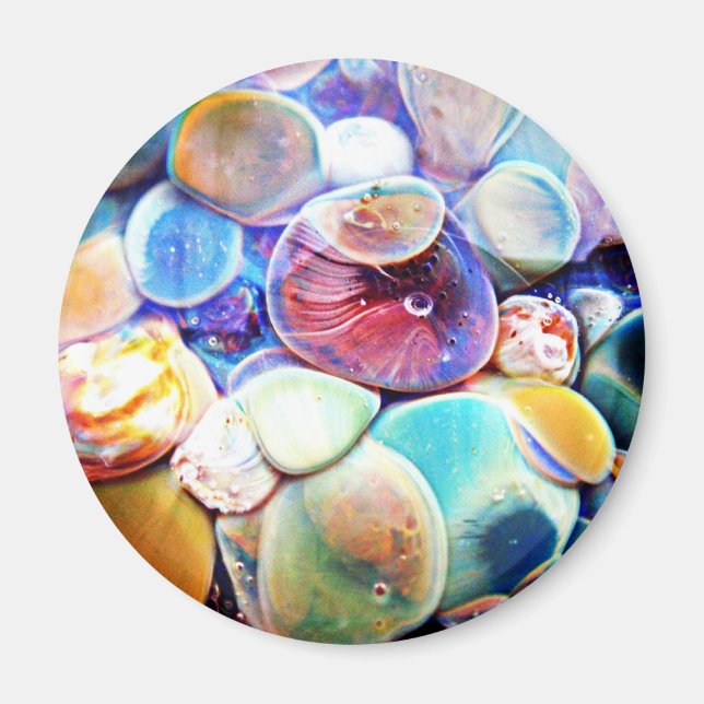 Íman Lampwork Glass Abstrato Underwater Stone Magnet (Frente)