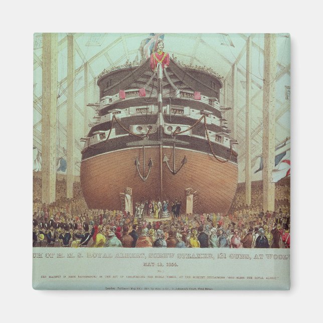 Íman Lançamento do H.M.S. Royal Albert, Navio a vapor d (Frente)