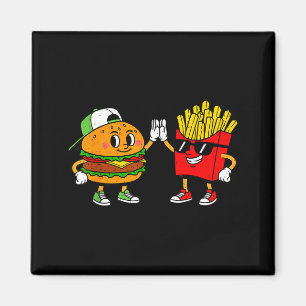 Íman Lanches Combo de Hambúrguer Engraçado Batata Frita
