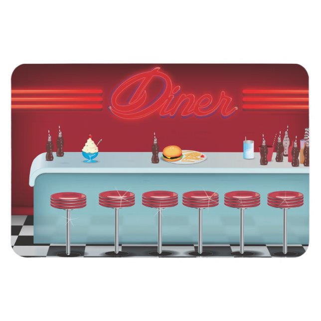 Íman Lanchonete Americana Vintage (Horizontal)
