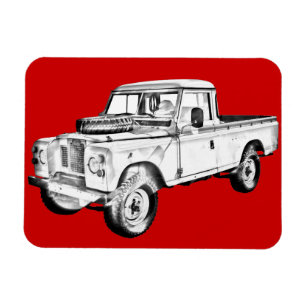 Íman Land Rover 1971 pegara a ilustração do caminhão