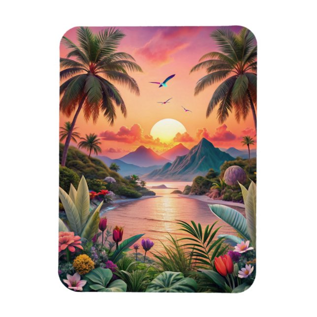 Íman Landscape Tropical Beach (Vertical)