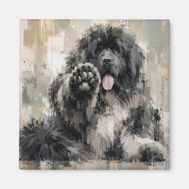 Íman Landseer Abstrato (Frente)