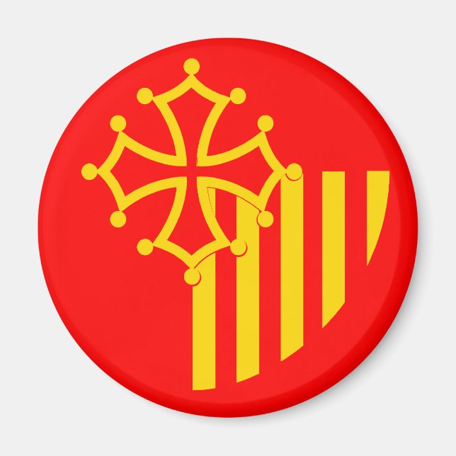 Íman Languedoc Roussillon, bandeira da França (Frente)