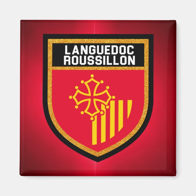 Íman Languedoc-Roussillon Flag (Frente)