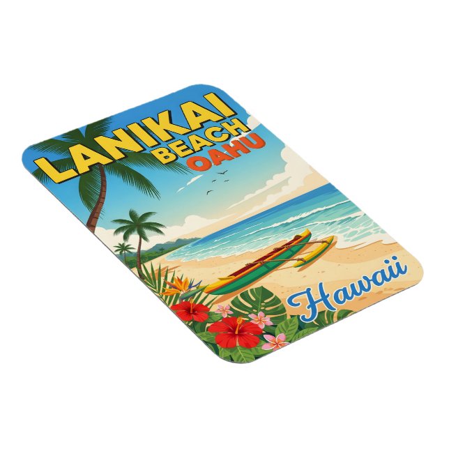 Íman Lanikai Beach, Havaí - Canoa Tropical (Lado Direito)