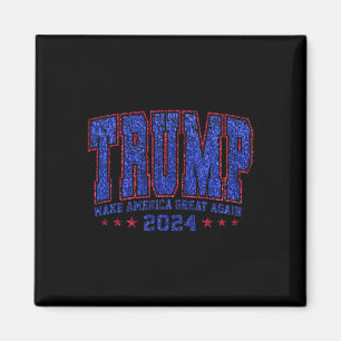 Íman Lantejoulas Falsas Trump 2024 Presidente Faça a Am