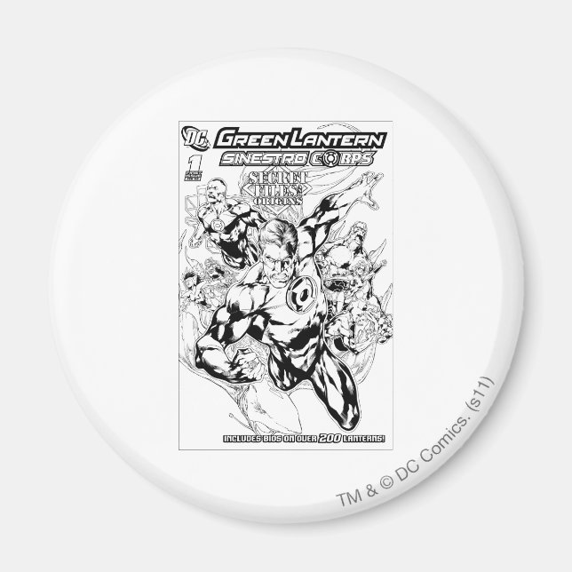 Íman Lanterna Verde - Cobrir Arquivos Secretos e Origen (Frente)