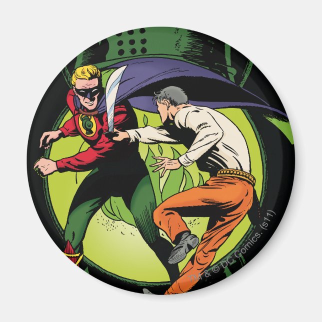 Íman Lanterna Verde com capa em combate (Frente)