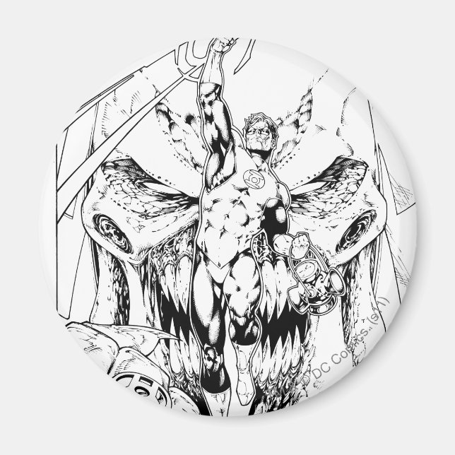 Íman Lanterna Verde com corrente de luz (Frente)