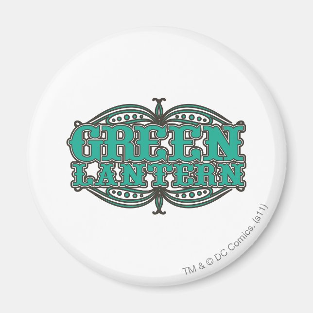 Íman Lanterna Verde Letras de Tempo de Exibição (Frente)