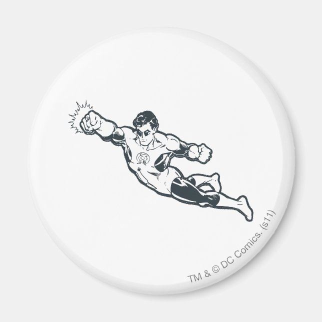 Íman Lanterna Verde Punhos BW (Frente)