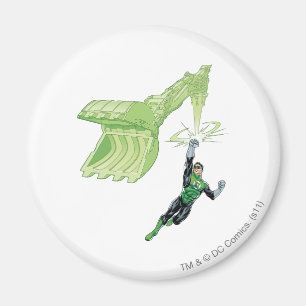 Íman Lanterna Verde - Quadrinhos, com máquina