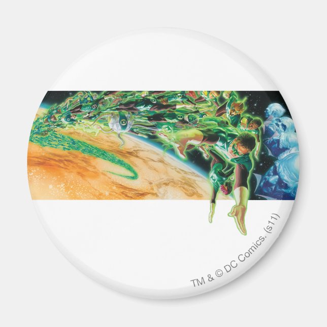 Íman Lanternas Gren Voando no Espaço (Frente)