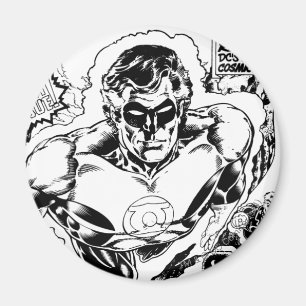 Íman Lanternas verdes voando, pretas e brancas