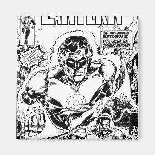 Íman Lanternas Verdes Voando, Preto e Branco