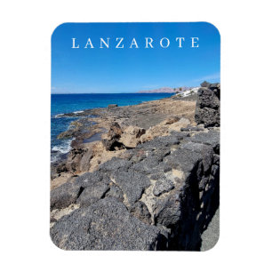 Íman Lanzarote pedras vulcânicas vê imã de geladeira