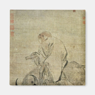 Íman Lao-tzu cavalgando seu boi, chinês, dinastia Ming