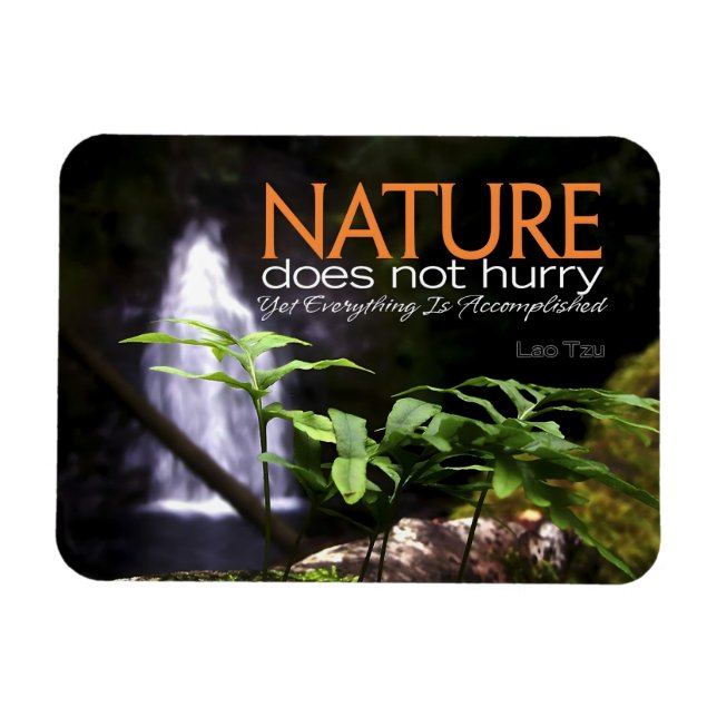 Íman Lao Tzu Inspirational Quote "Nature" Flexible (Horizontal)