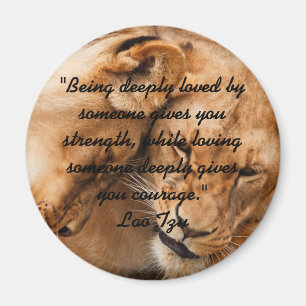 Íman Lao Tzu Love Cote & Lions Magnet