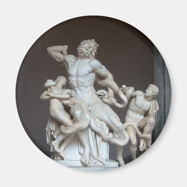 Íman Laocoön e sua estátua dos filhos no Museu do Vatic (Frente)