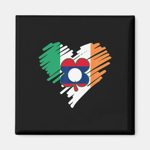 Íman Laos Orgulhoso Bandeira Laociana Dia de São Patríc