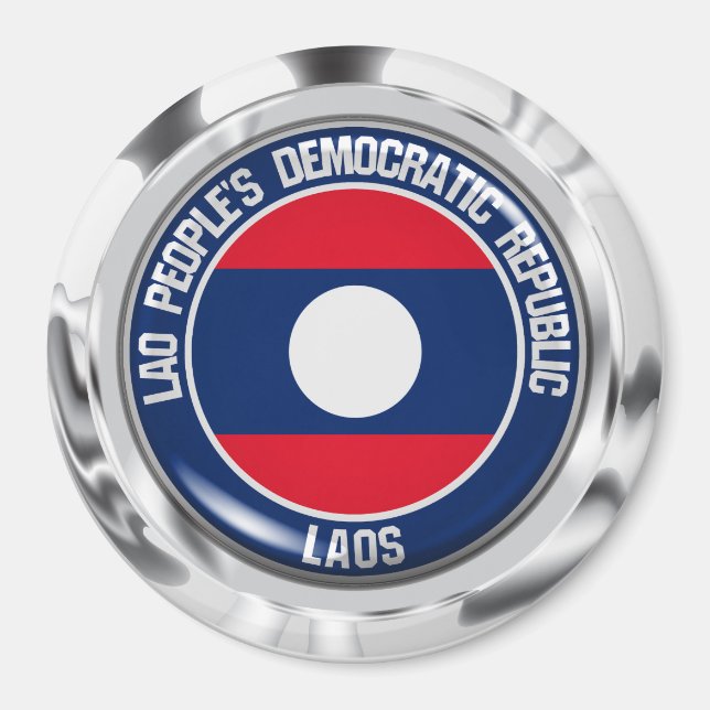 Íman Laos Round Emblem (Frente)
