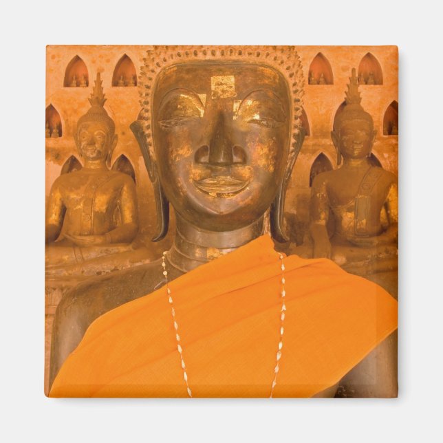 Íman Laos, Vientiane, uma das 6840 imagens de Buda em (Frente)