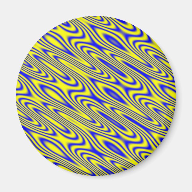 Íman Lapis Lazuli Swirlies Abstrato Pattern Magnet (Frente)