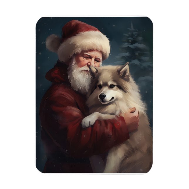 Íman Lapphund Santa Claus Festivo (Vertical)