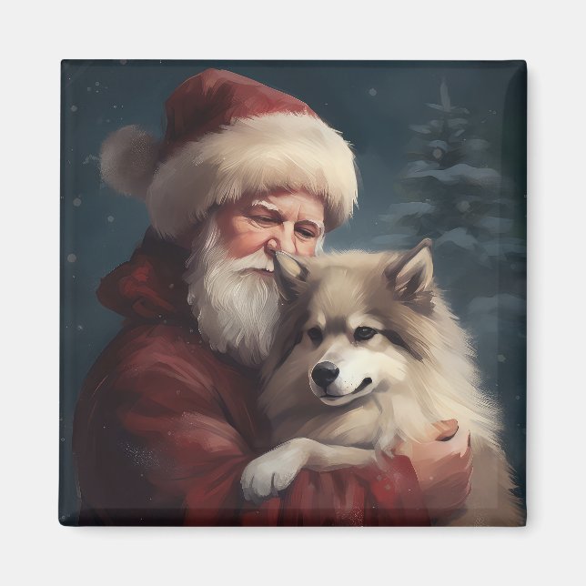 Íman Lapphund Santa Claus Festivo (Frente)