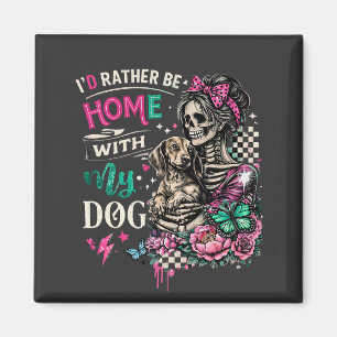 Íman Lar com Meu Cachorro Esqueleto Gótico Dachshund