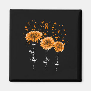 Íman Laranja Daisy Flower Leucemia Consciência