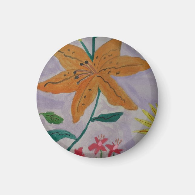 Íman Laranja Lily Magnet (Frente)