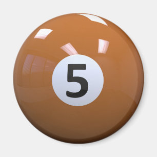 Íman Laranja nº 5 Billiard Piscina Ball