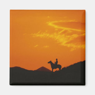 Íman Laranja Sunset com Silhouette Cowboy