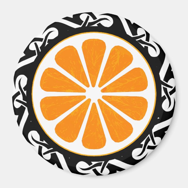 Íman laranja, tribal. (Frente)